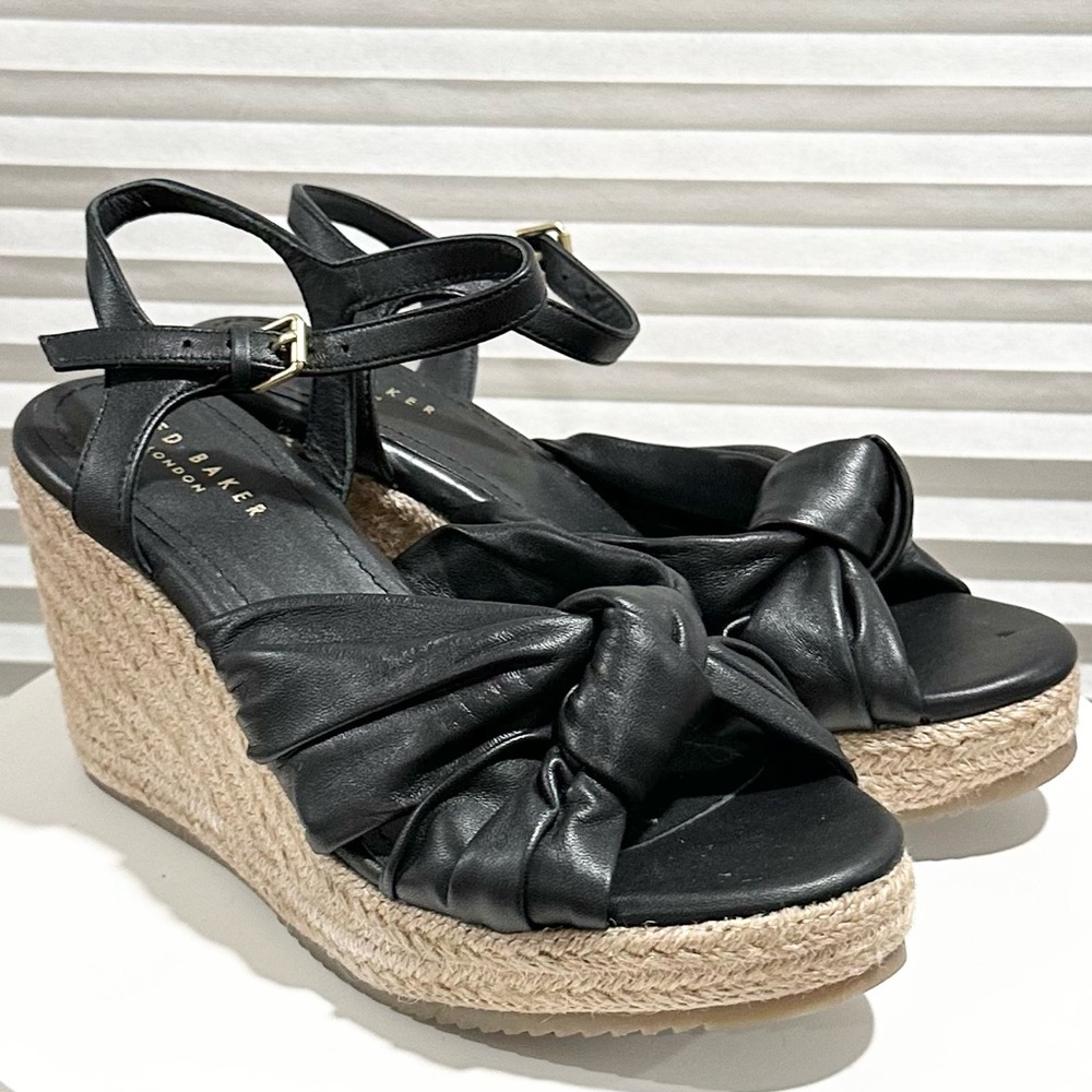 🌸TED BAKER🌸 Taymin Knotted Espadrille Wedge Sandal Size: 37 - Picture 7 of 12